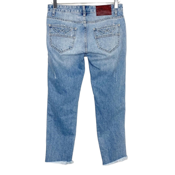 One Teaspoon Freebirds Jeans 26 Extreme Distressed Light Wash Skinny Ankle Jeans - Picture 2 of 6